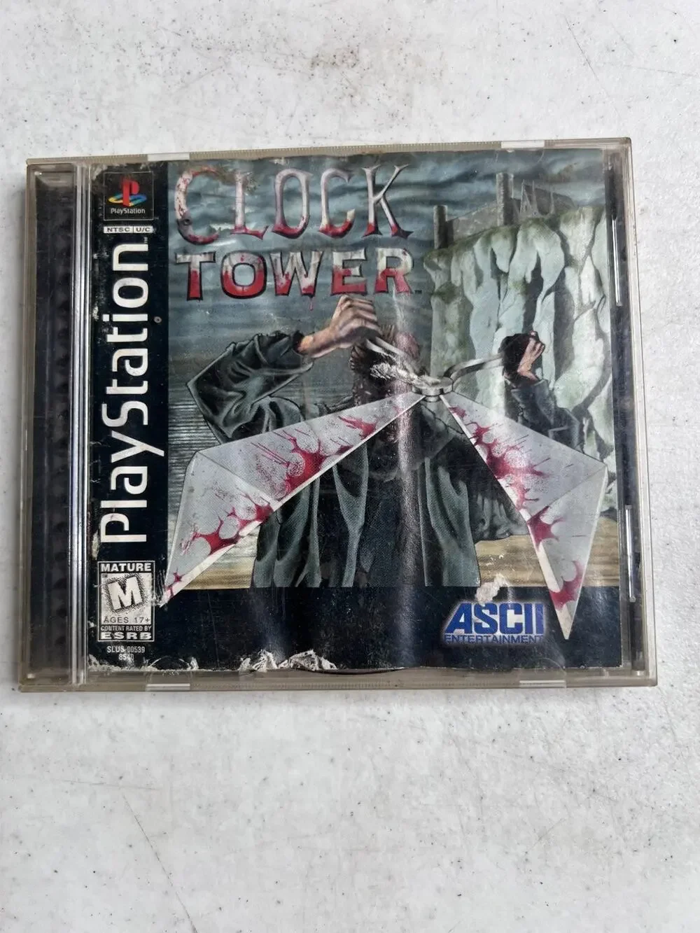 Clock Tower PlayStation PS1 Video Game Survival Horror ASCII